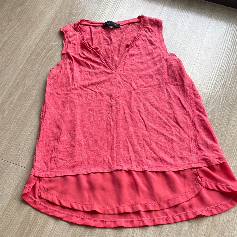 Sanctuary V-Neck Sleeveless Red Tank Top